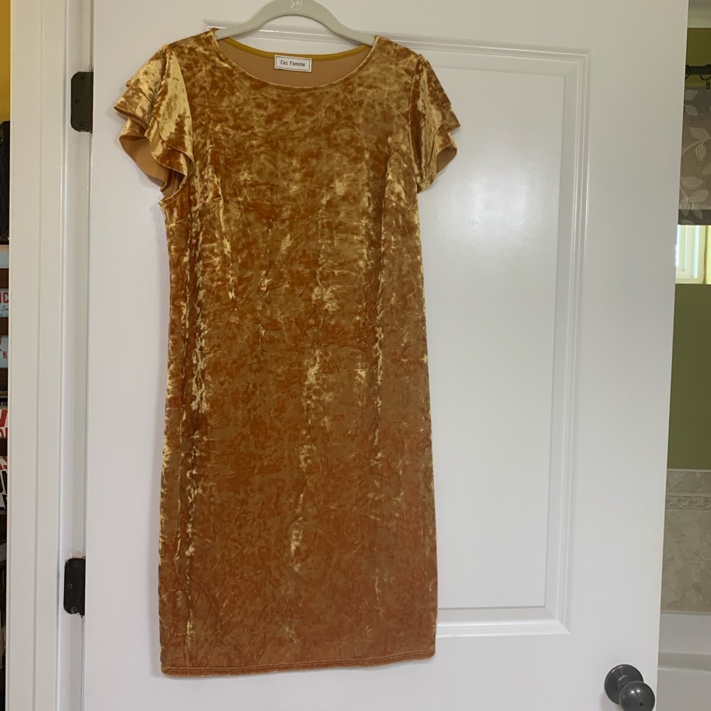 Ces Femmes Serenity Velvet Midi Dress